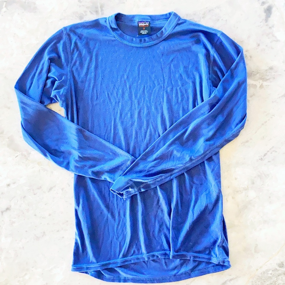 Patagonia Capilene Base Layer women’s Small blue long sleeve like new